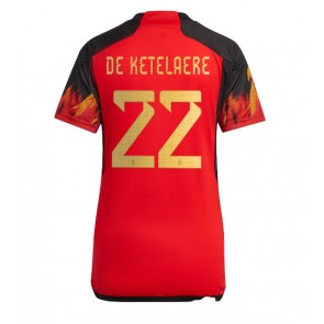 Belgia Charles De Ketelaere #22 Koszulka Podstawowych Kobiety MŚ 2022 Krótki Rękaw